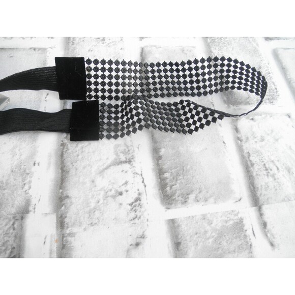 NEW by JUST BASIC, HEADWRAP, HEADBAND BLACK WITH SILVER TONE MULTIPLE ROWS  #2 - Picture 11 of 11